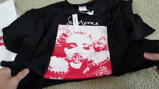Supreme x Madonna Short Sleeve S/S Tee Black FW18! 12 19 18! - YouTube