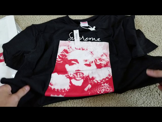 Supreme x Madonna Short Sleeve S/S Tee Black FW18! 12 19 18! - YouTube Supreme x Madonna Short Sleeve S/S Tee Black FW18! 12 19 18! - YouTube