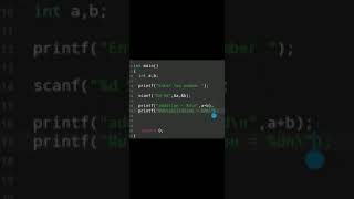 #18| Computer programming language | C Language Exercise 19 #shorts #coding