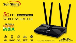 Unboxing Sunshine 5G SIM support LTE Wireless Router