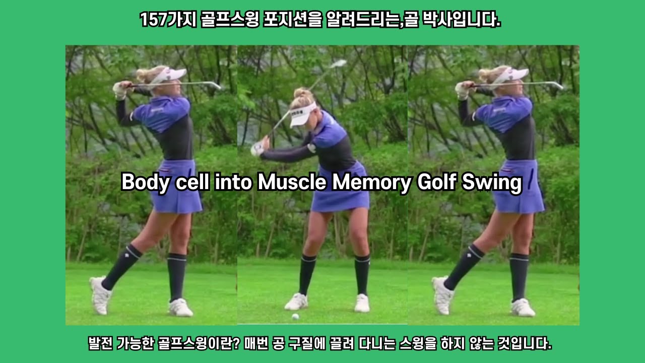 발전 가능한  Body cell into Muscle Memory Golf Swing 방법을 프로 지망 학생들은 체득 하여야 합니다.