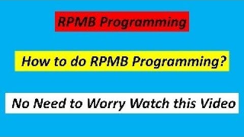 #RPMB #RPMBKEY RPMB Programming RPMB Counter Number?