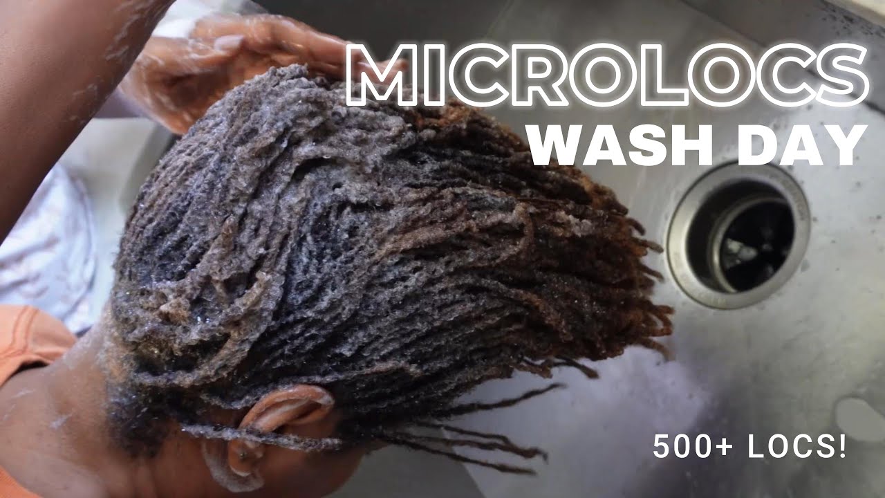 Microlocs Wash Day Routine - Braidlocs - How I Wash My Microlocs - Loc Journey