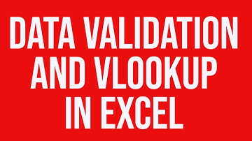 Data Validation and Vlookup in MS Excel