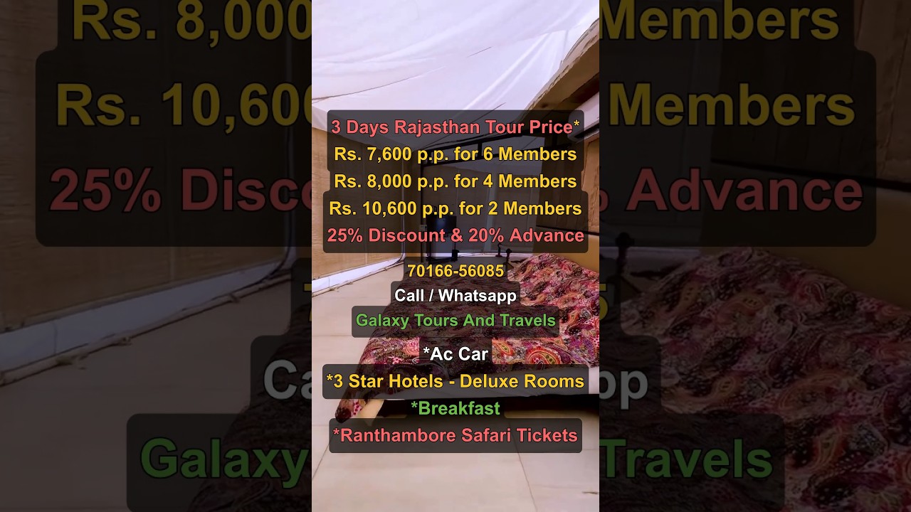 Affordable Jaipur & Ranthambore Travel: 3 Days Winter Package Price, Lakes, Palaces & Vlog