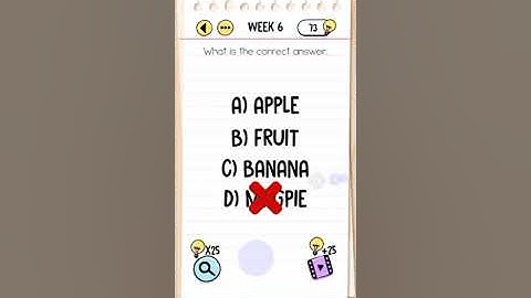 Brain Test Week 6 gameplay solution.