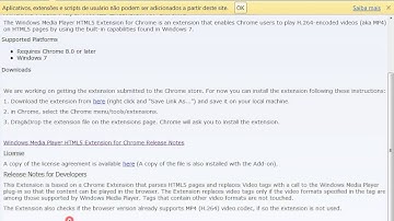 Windows Media Player HTML5 Extension for Chrome