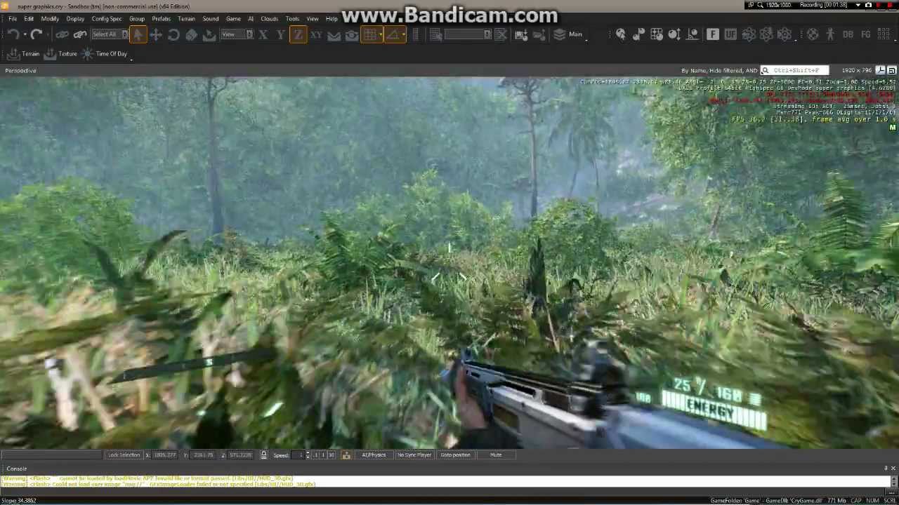 cryengine 3 extreme graphics rain-forest (my custom map)