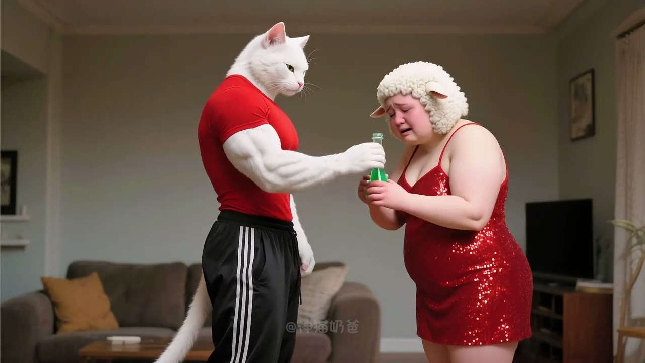 The naughty little kitten was turned into a mouse by his stepmother  