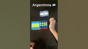 Making of Argentina flag on 4 x 4, Rubiks cube #Shorts #Viral #CubTricks