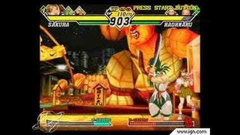 Capcom vs. SNK 2 EO GameCube Gameplay - Sakura gives a