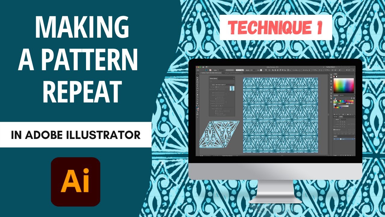 Making A Seamless Repeat Pattern | Adobe Illustrator - YouTube