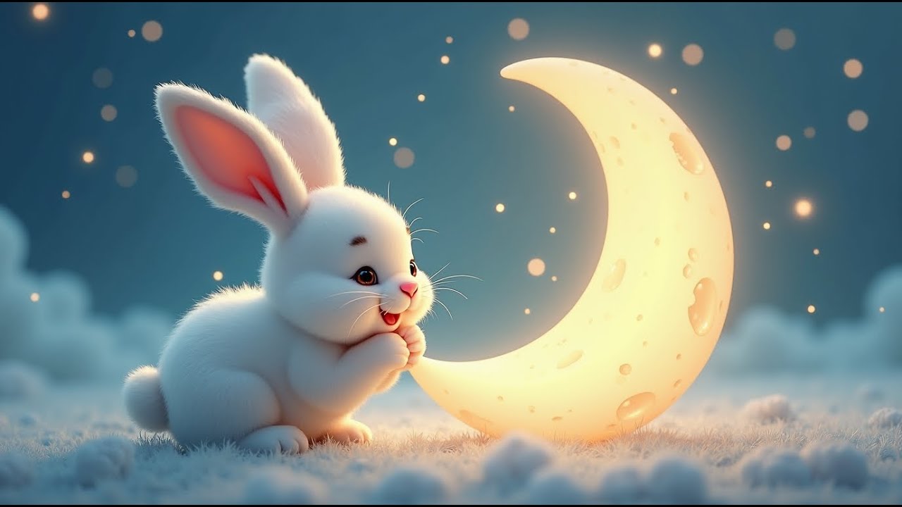 Bunny on Starry Night 🐇🌌🌙 | Dreamy Bedtime Kids Rhyme