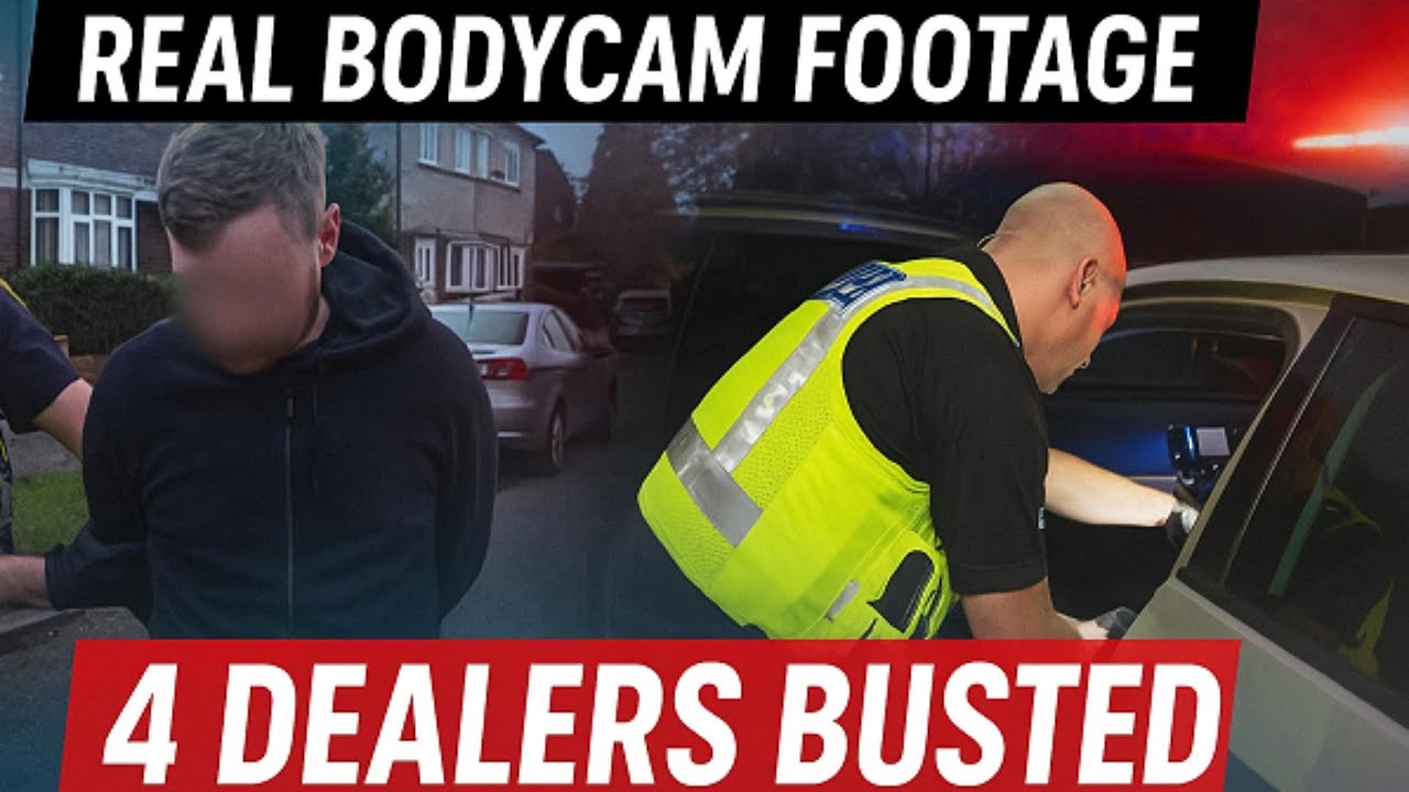 Полиция поймала четырёх британских наркоторговцев на камеру | Реальные кадры с нательной камеры п...