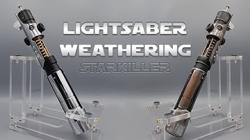 HOW TO Weather a Lightsaber : SUPER EASY, Starkiller Lightsaber Weathering From Parsec Sabers