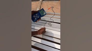 Dry Film Thickness DFT checking of metallizing paint of steel girder.