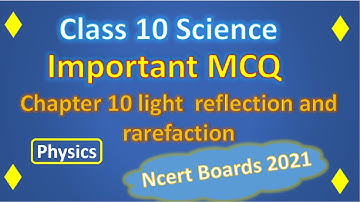 Class 10 MCQ Science Chapter 10 Light , reflection and refraction  - CBSE Board exam 2021