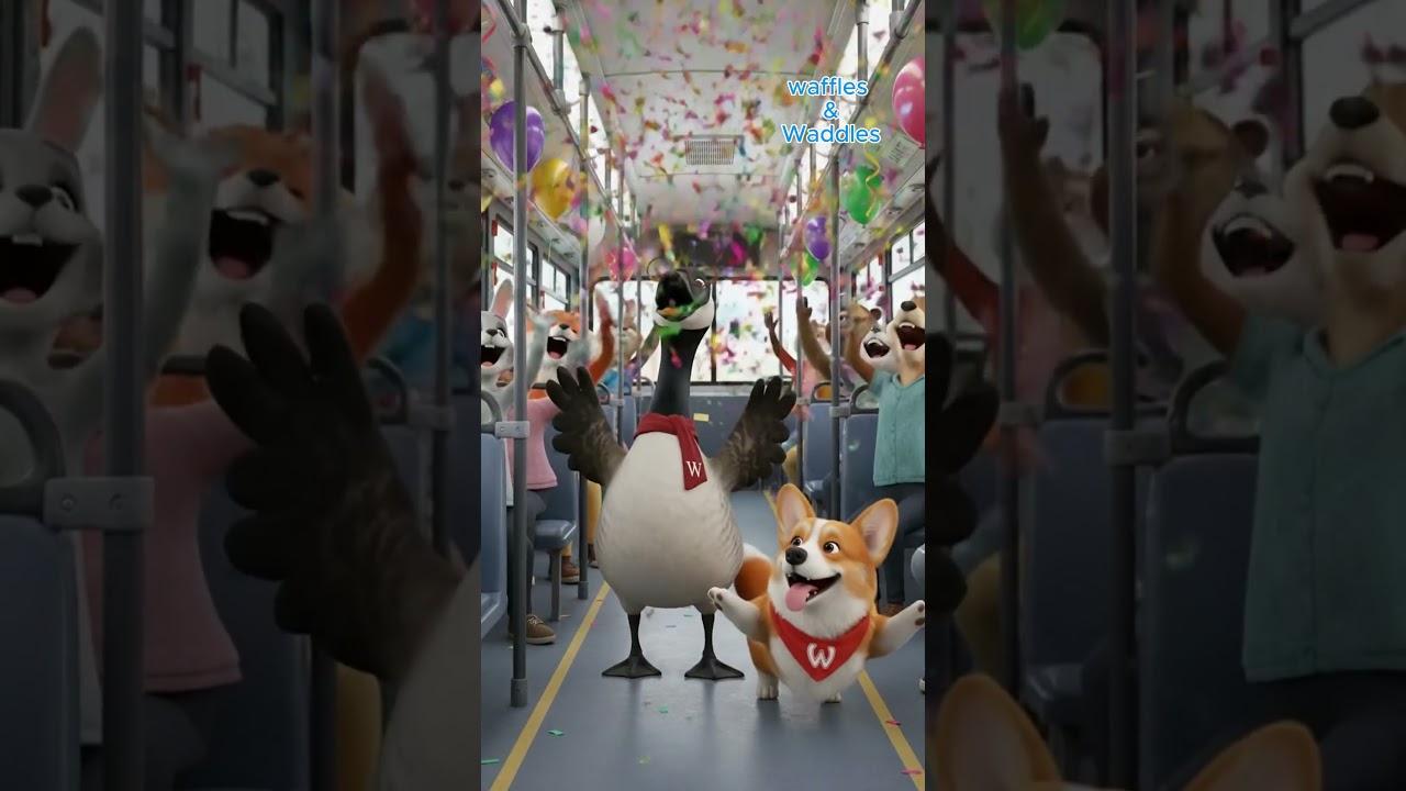 Who let a CORGI drive the bus?! 🐶🚌 