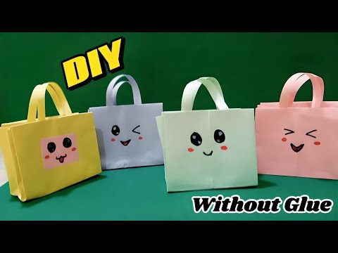 Origami Paper Bag Without Glue | How to make Paper Bag | Easy Gift ...