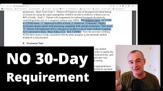 Medicare progress report rules for physical therapists. No more 30-day requirement.