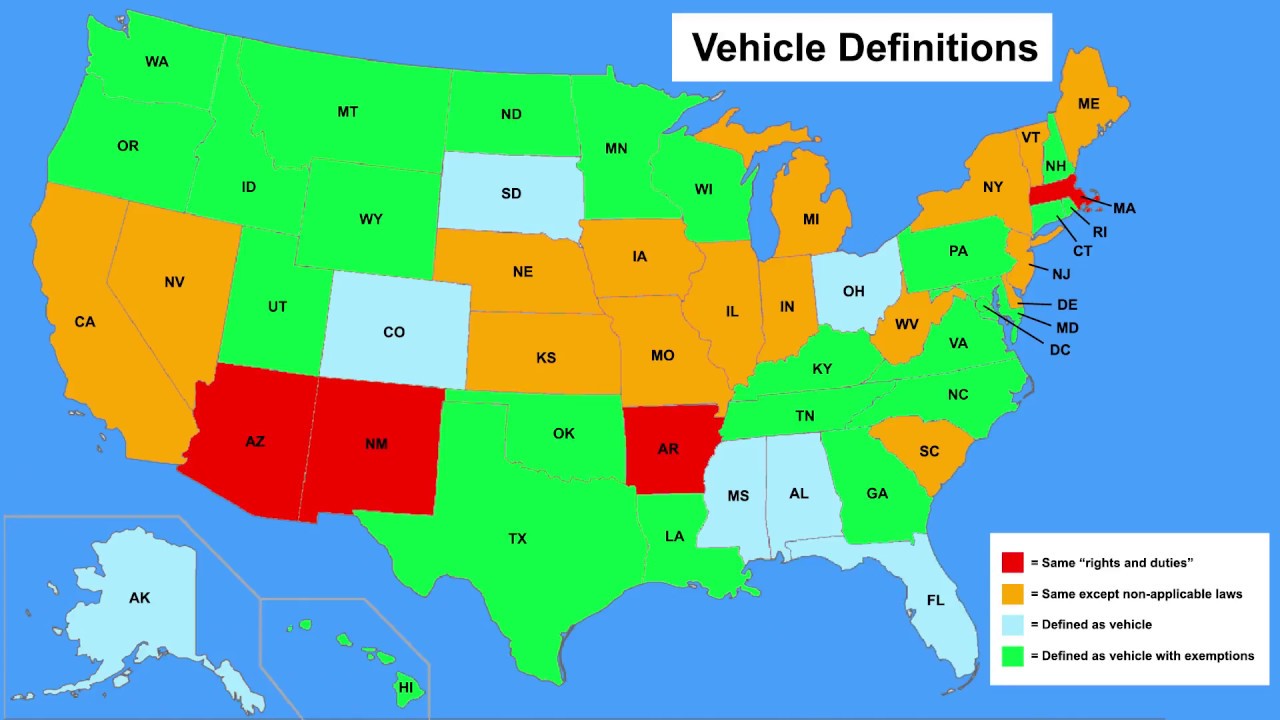 Is a bicycle a vehicle or not? Bicycle Law in All 50 States [9] YouTube