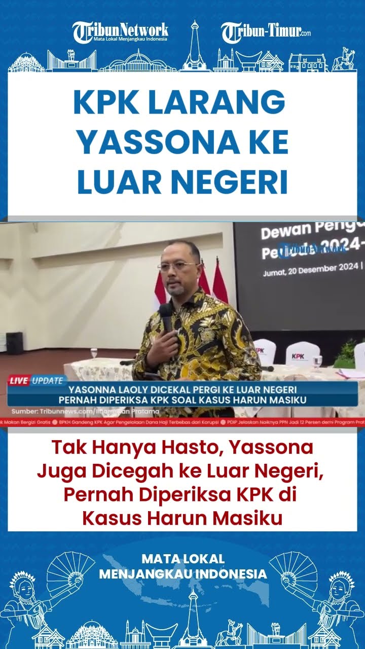 SHORT Yassona Laoly Ikut Dicekal ke Luar Negeri, Usai KPK Tetapkan Hasto Jadi Tersangka!