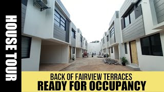 AFFORDABLE HOUSE AND LOT IN QUEZON CITY I Back of Fairview Terraces Ready for Occupancy in Maligaya
