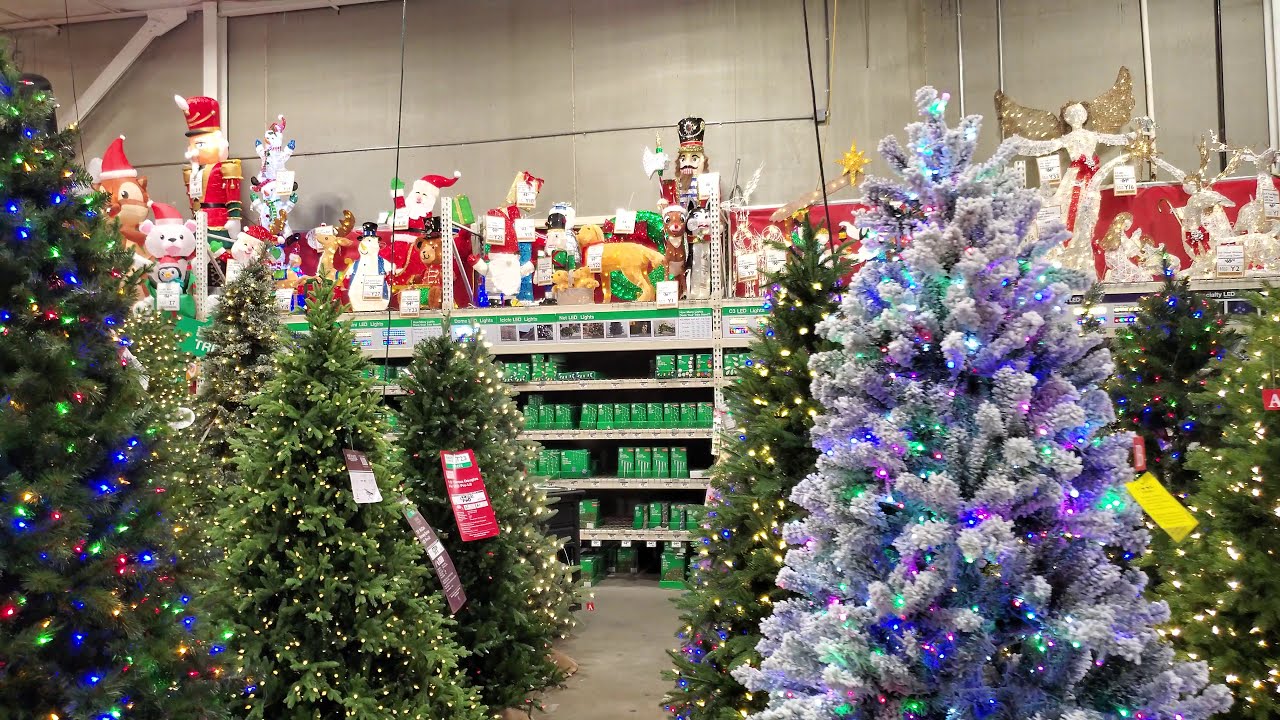 Home Depot Christmas Trees with Lights. YouTube