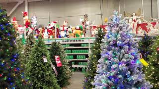 Home Depot Christmas Trees with Lights.