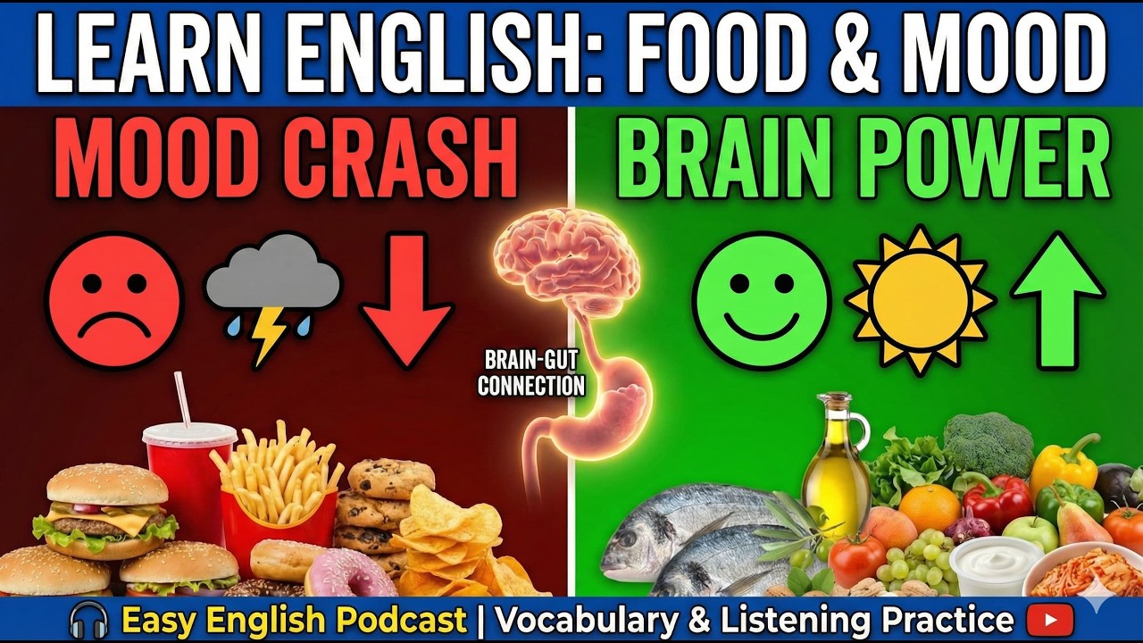 Stop Eating This if You Want to Be Happy | Daily English Conversation for Beginner
