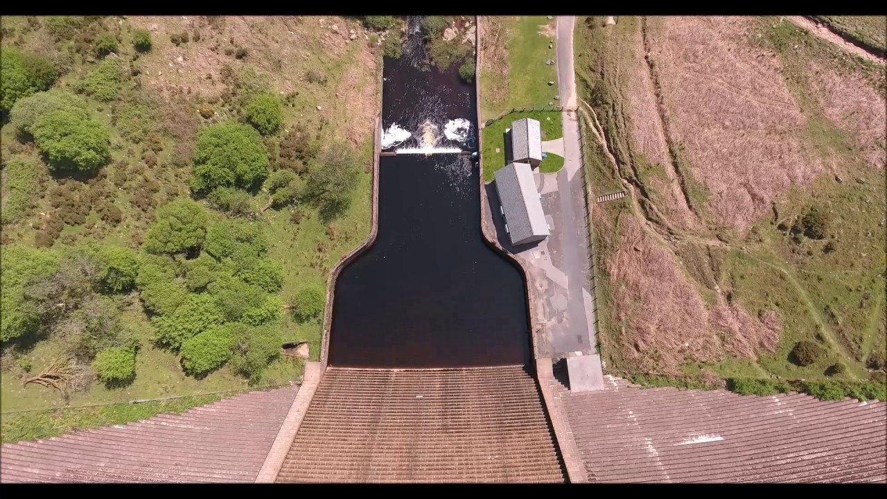 Avon Dam Reservoir South Brent Devon & Beyond from above DJI drone