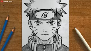 Download lagu Easy Anime Drawing || How to Draw Naruto Uzumaki || Naruto Drawing Tutorial for beginners
