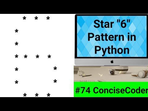 Star "6" Pattern in  Python#74-ConciseCoder(Beginners)