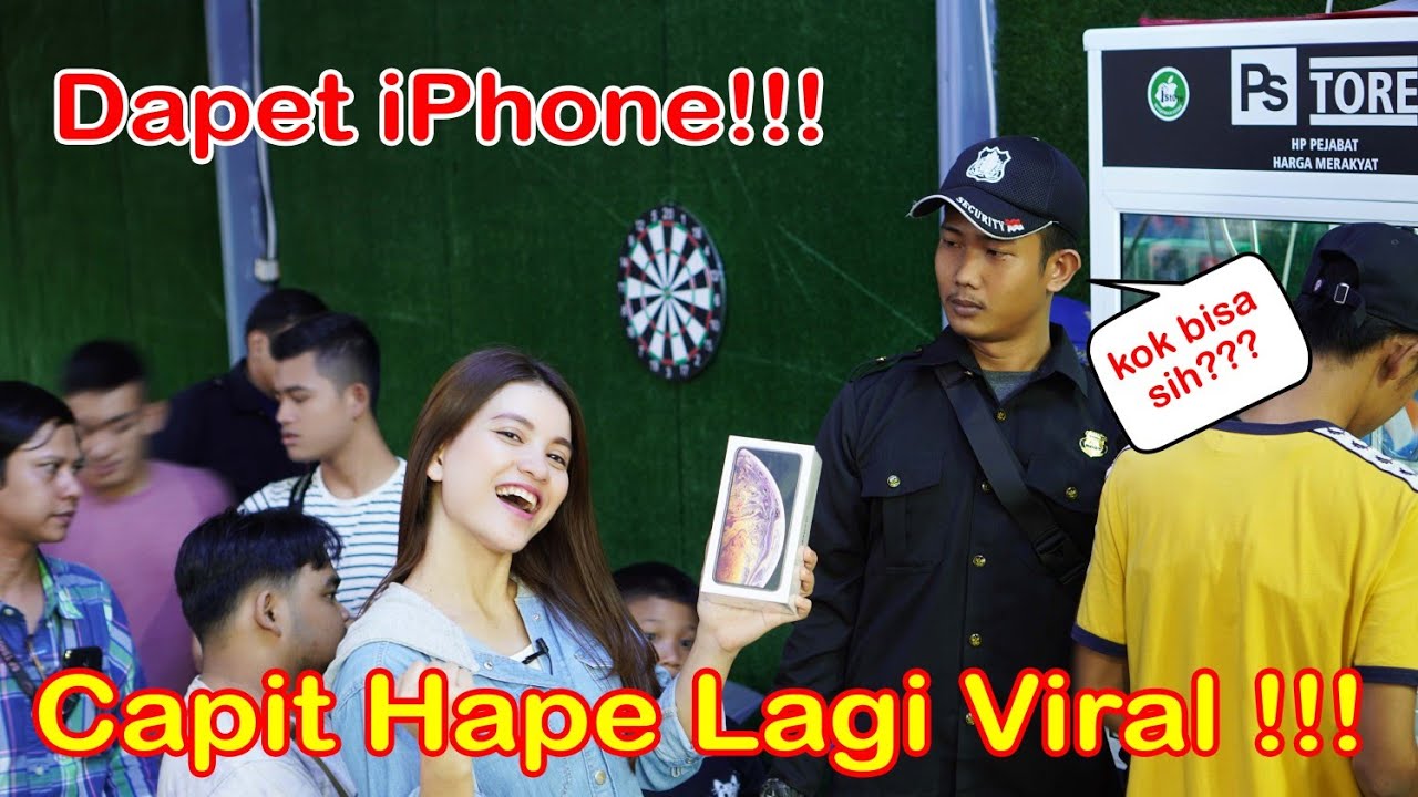 Ngantri Demi Koin Gratis!! Main Mesin Capit/Claw Machine Isi iPhone Xs Max !!! GokiLLLL..