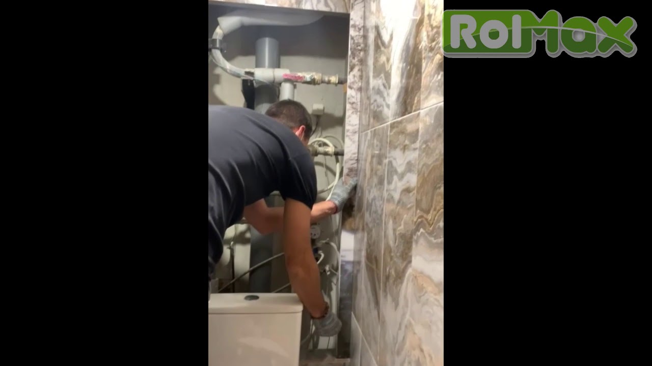 Монтаж рольставней в туалет 1 - YouTube