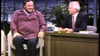 Suzanne Plechette and Luciano Pavarotti on the Tonight Show with Johnny Carson - October 1981