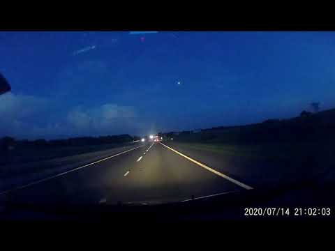 Meteor? over central Florida July 14, 2020. Dashcam.