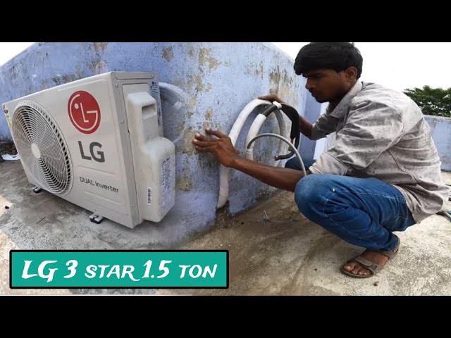 LG 3 star 1.5 ton AC installation in Birpur - EHSAN class=