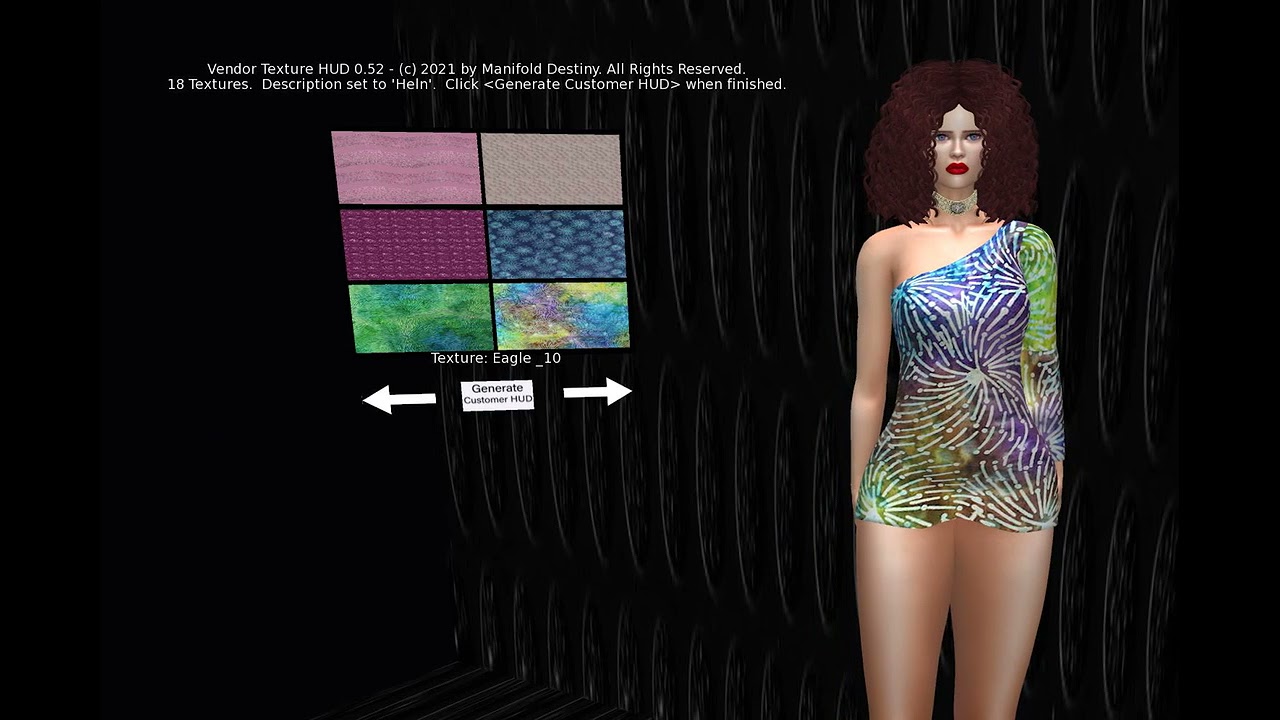 Quick change feature using Vendor Texture HUD from Manifold Destiny