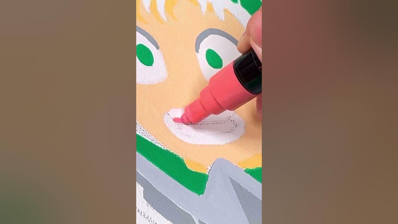 Trying Posca Markers and Drawing My Hero Academia #art #bensound #po, posca markers drawings