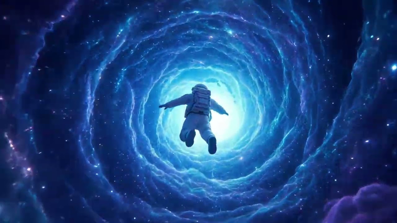 Astronaut Galaxy Portal | Silent 4K Space Background & Nebula Loop 2 Hours
