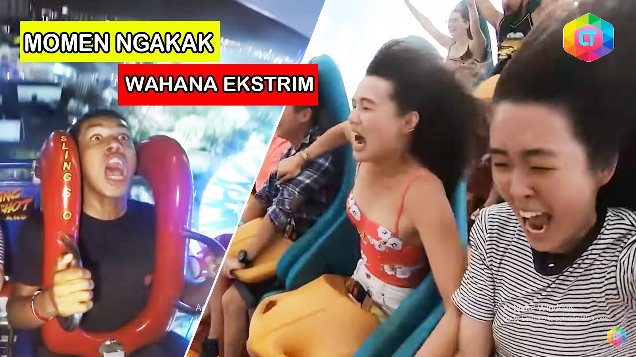5 momen lucu saat naik wahana ekstrim