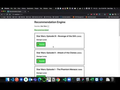 Movie Recommendation Engine in Python with JS Powered UI