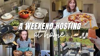 A weekend hosting at home. Garden party with pizza oven & slow cooked sunday recipes. Weekend vlog
