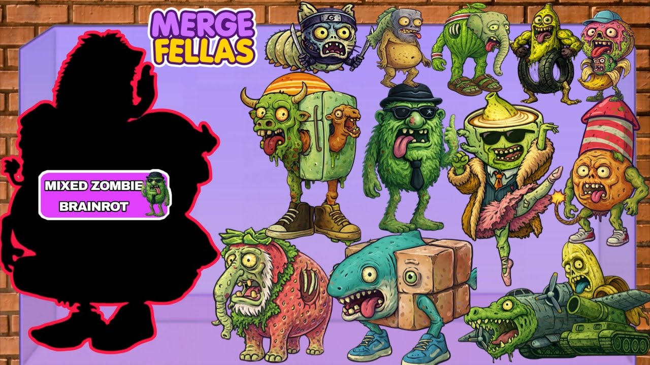 Merge Fellas Gameplay | Mixed Zombie Brainrot Max Level Game Final Boss New Mode Funny Game 
