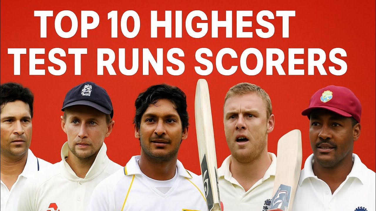 Top 10 Test Run Scorers in Cricket History | All-Time Cricket Legends ...