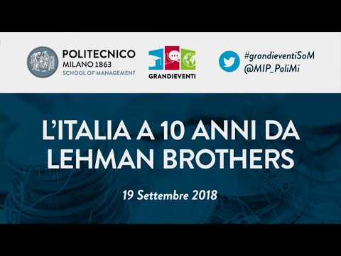 LâItalia a 10 anni da Lehman Brothers â Grandi Eventi School of Management