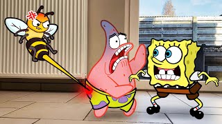 The Battle Between Bees and Patrick - Spongebob in Real Life | Funny Story Animation | Woa Doodland