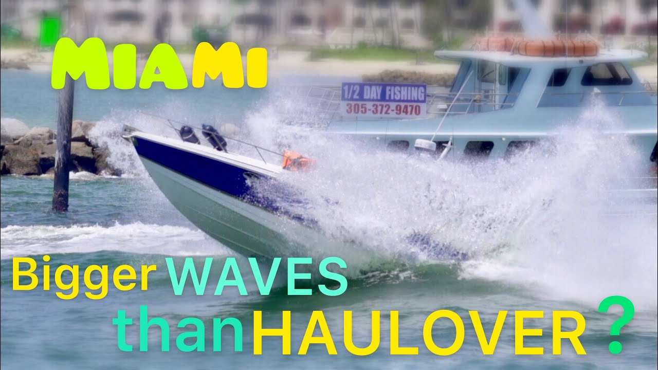 BOATS CAUGHT IN WAVES AT MIAMI INLET @BoatZone - YouTube