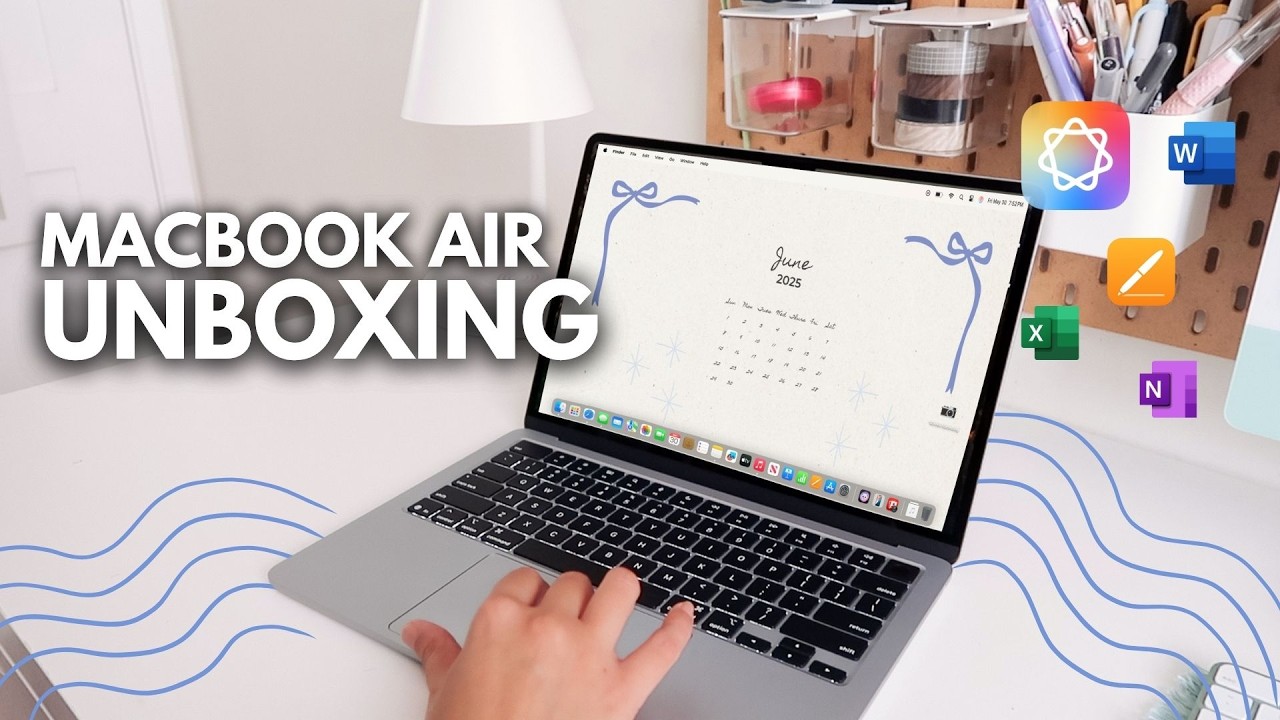 The BEST Laptop For Students? 👀 (MacBook Air UNBOXING & first impressions) ✨